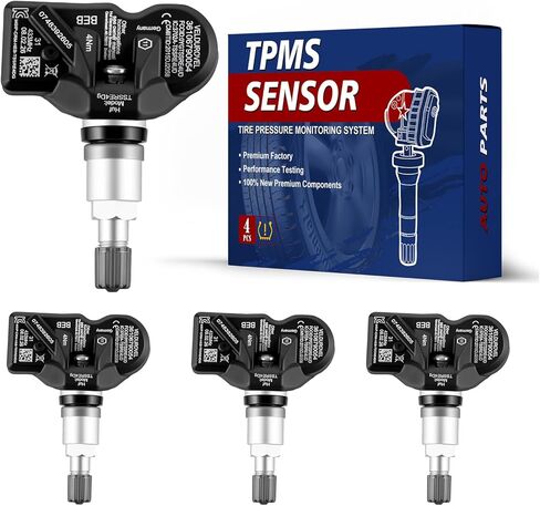 مستشعر مراقبة ضغط الإطارات المبرمج مسبقًا 315 ميجا هرتز مستشعر TPMS متوافق مع BMW 118i 120i 128i 135i 320i 328i 528i 640i 740i لـ: Mini Cooper 2010-2014 4 قطعة استبدال 36106790054 in Kuwait