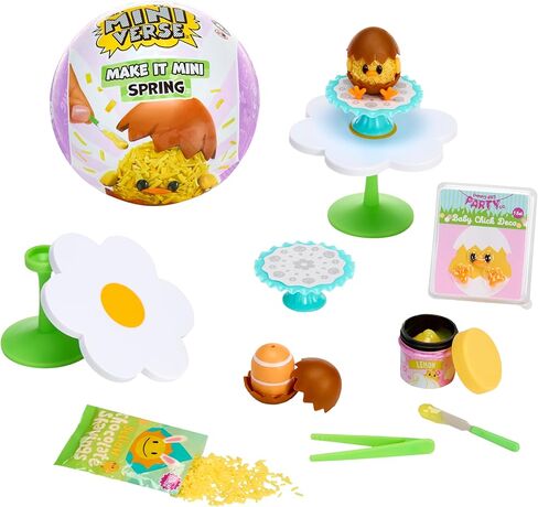 MGA's Miniverse Make It Mini Make It Mini Spring، موسمي، عيد الفصح، حزمة عمياء، DIY، الحرف اليدوية، الراتنج، الأطعمة المتماثلة، غير صالحة للأكل، جامعي، 8+ in Kuwait