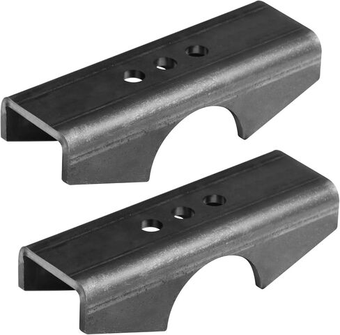 GBGS 2 Pack Axle Spring Perch Seat for OD 3" Round Tube,1/4"Thick,Anti-Wrap Trailer Axle Saddle Hanger Bracket,Works with 2-1/2" Wide Leaf Spring in Kuwait