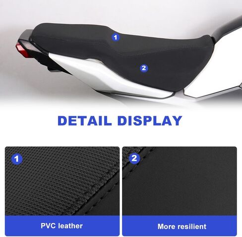 xitomer Seat Cushion + Cover Compatible with Grom MSX 125 2016-2021 Motorcycle Seat Cushion Foam + Gripper Seat Cover Leather in Saudi Arabia