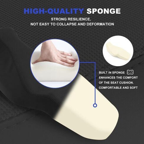 xitomer Seat Cushion + Cover Compatible with Grom MSX 125 2016-2021 Motorcycle Seat Cushion Foam + Gripper Seat Cover Leather in Saudi Arabia
