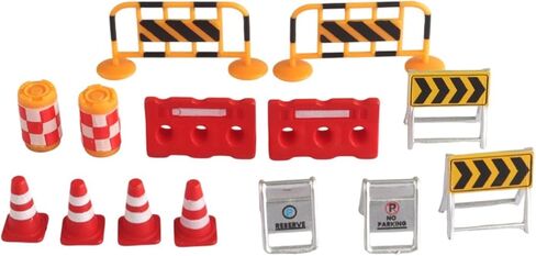 14 Miniature Traffic Signs, Road Warning Signs, Mini Construction Toys in Kuwait
