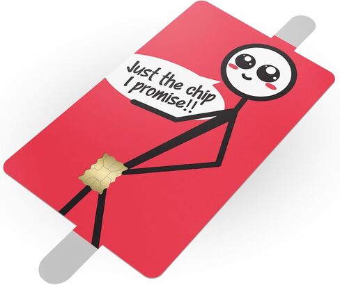 Funny Credit Card Skin 3 Pack Just the Chip I Promise Design Debit Credit Card Sticker Cover Fits Wallet Cards Cute Cartoon Vinyl Decal – CCS062 in Kuwait