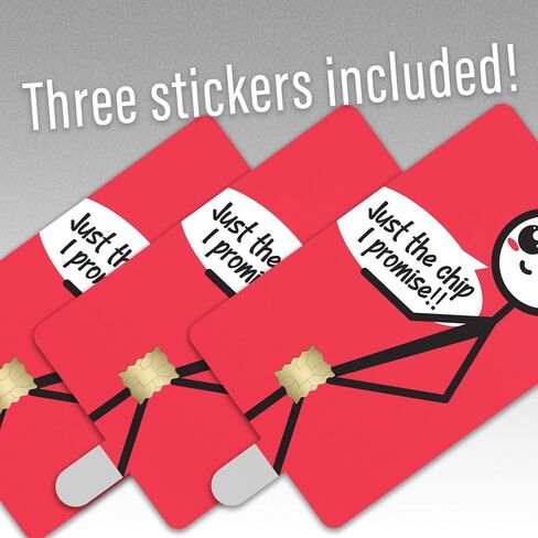 Funny Credit Card Skin 3 Pack Just the Chip I Promise Design Debit Credit Card Sticker Cover Fits Wallet Cards Cute Cartoon Vinyl Decal – CCS062 in Kuwait
