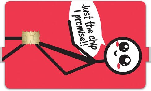 Funny Credit Card Skin 3 Pack Just the Chip I Promise Design Debit Credit Card Sticker Cover Fits Wallet Cards Cute Cartoon Vinyl Decal – CCS062 in Kuwait