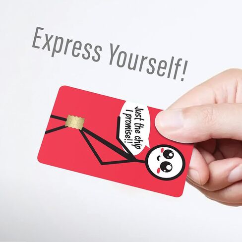 Funny Credit Card Skin 3 Pack Just the Chip I Promise Design Debit Credit Card Sticker Cover Fits Wallet Cards Cute Cartoon Vinyl Decal – CCS062 in Kuwait