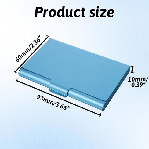 Styquenzer 3 PCS Aluminum Alloy Flip Cover Name Card, Metal Business Cards Holder Case Flip Cover Slim Pocket Business Cards Holders Professional Pocket Card Holder for Name Credit (Black Blue White) in Kuwait