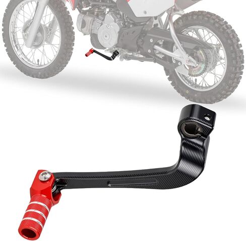 ناقل الحركة 10 مم ممتد باستخدام الحاسب الآلي لـ CRF 110 CRF110F CRF110 2013-2026، رافعة تحويل قابلة للطي للدراجة الترابية مضادة للانزلاق، طرف قابل للطي، لمسة نهائية مؤكسدة تناسب مباشرة باللون الأحمر in Kuwait
