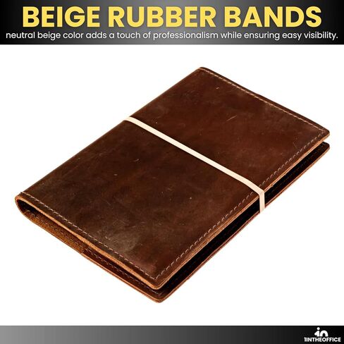 1InTheOffice Rubber Bands Size 64, Thick, Heavy Duty, 3-1/2"x1/4", Beige, 5 Pack in Kuwait