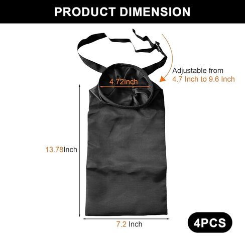 4 Pack Hanging Car Trash Bags, Washable Automotive Garbage Can for Back Seat with 4 Car Headrest Purse Hooks in Saudi Arabia