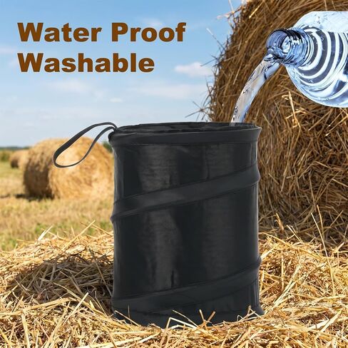 2 Pack Mini Trash Can for Car, Washable Leakproof Pop-Up Car Trash Can, Small Portable Waterproof Hanging Cars Garbage Bin for Automotive Camp Office Travel Home (1 Gallon) in Saudi Arabia