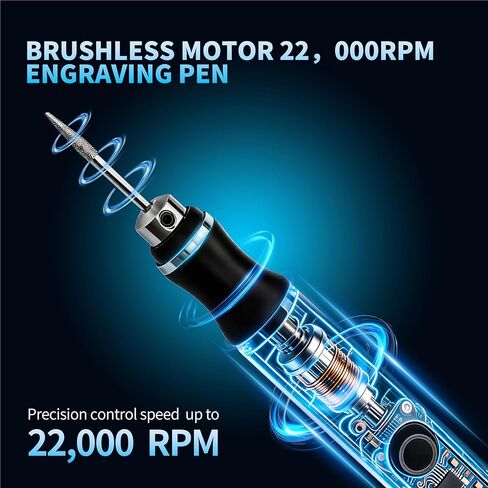 Upgraded Engraving Pen Set with 37 Bits,Electric Cordless Engraving Machine, Rechargeable Portable DIY Rotary Engraver Tool for Jewelry Wood Glass Stone Carving in Saudi Arabia