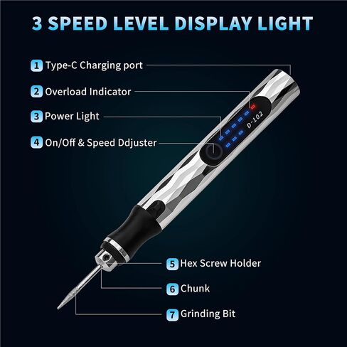Upgraded Engraving Pen Set with 37 Bits,Electric Cordless Engraving Machine, Rechargeable Portable DIY Rotary Engraver Tool for Jewelry Wood Glass Stone Carving in Saudi Arabia