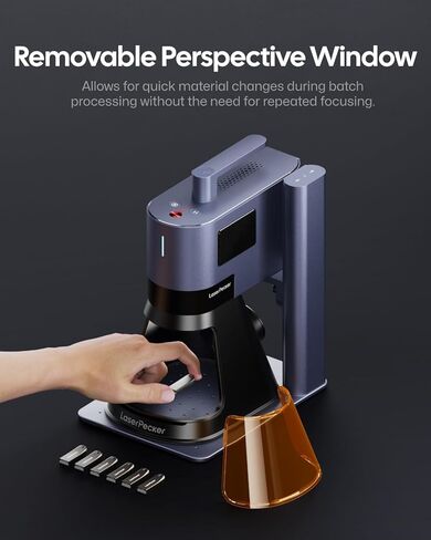 LaserPecker LP5 Smart Dual 20W Fiber + Diode Laser Engraver Cutter مع امتداد دوار، امتداد منزلق ومنقي هواء، نقش ثلاثي الأبعاد، نقش اللون، مثالي للتخصيص في الموقع in Kuwait