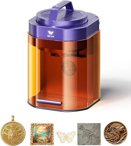 WeCreat Lumos Flex 15W Fiber & 15W Doide Dual Laser Engraver, Built-in 50MP Camera, 10000mm/s Ultra Fast, 3D Embossing, Metal Cutting, Color Marking on Metal, Portable Desktop Laser Engraving Machine in Kuwait