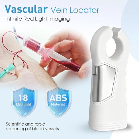 Rechargeable Vein Finder Viewer for IV Access Phlebotomy for Nurse Clinics Homes Use，Vein Finder Light for Various Skin People LED Vein Viewer (Black) in Saudi Arabia