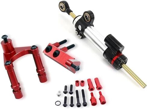 Steering Damper Motorcycle Steering Damper Bracket Kit Aluminum Accessories for Hypermotard 950 SP RVE 2019-2023 Motorcycle Stabilizer in Kuwait