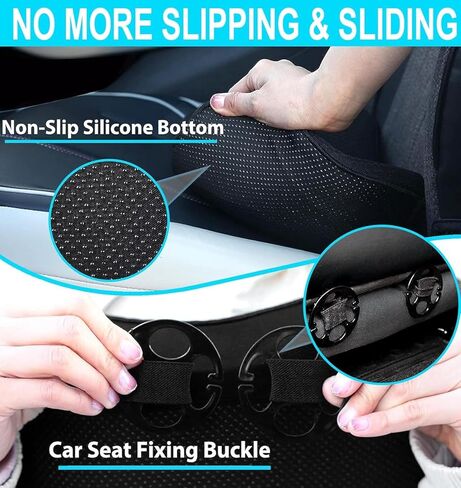Wedge Car Seat Cushion, Memory Foam Car Truck Coccyx Seat Pillow for Driving - Sciatica and Back Pain Relief - Heightening Wedge Cushions for Car Driver Office Lumbar Tailbone Support in Saudi Arabia