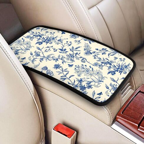 Floral Auto Center Console Cover – Soft Waterproof Car Armrest Box Pad, Universal Fit for Most Vehicles, SUVs, Trucks in Kuwait