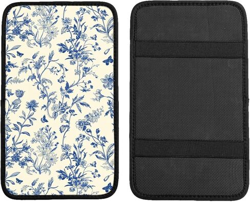 Floral Auto Center Console Cover – Soft Waterproof Car Armrest Box Pad, Universal Fit for Most Vehicles, SUVs, Trucks in Kuwait
