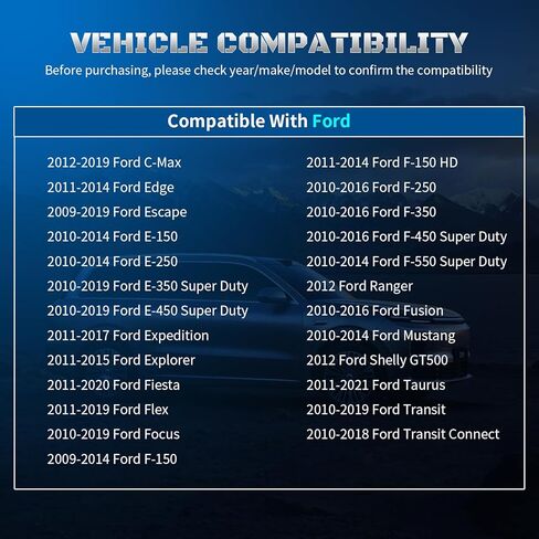 9L3Z1A189A TPMS Sensor Replacement for Ford F150 F250 F350 Explorer Escape Mustang Focus Fiesta Transit Lincoln MKX MKT MKS MKZ, Tire Pressure Monitoring Sensors Set of 4 DE8T1A180AA 315MHz in Kuwait