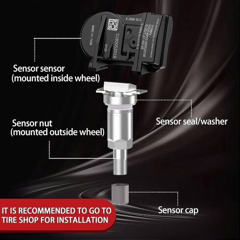 TPMS Sensor 433MHZ 4 Pack, Pre-Programmed Tire Pressure Monitoring System Sensor Fit for Tesla Model S, Model 3, Model X, Replace 103460200A, 103460201A in Saudi Arabia