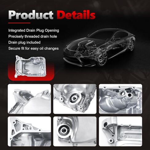 مستنقع زيت المحرك AUCERAMIC مع قابس التصريف مناسب لـ 2015 2016 Honda CR-V & 2016-2018 Acura ILX GAS DOHC 2.4L l4 استبدال 112005LAA00 HOP37A SPIHOP37A in Kuwait