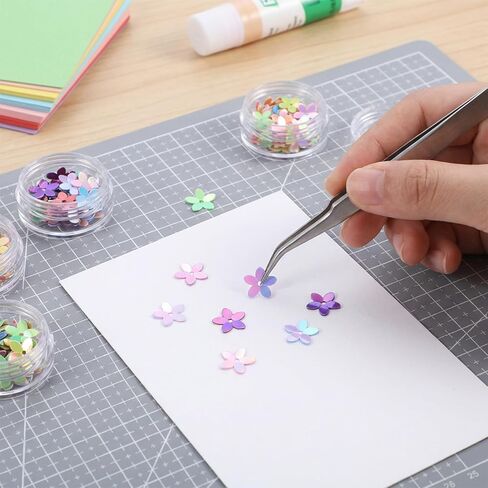 2000PCS Glitter Flower Sequins, 10mm Mix Color Bulk Loose Sequins Bling Confetti for Sewing, Wedding Decoration, Crafting Embellishments, Clothes, Jewelry Making in Kuwait