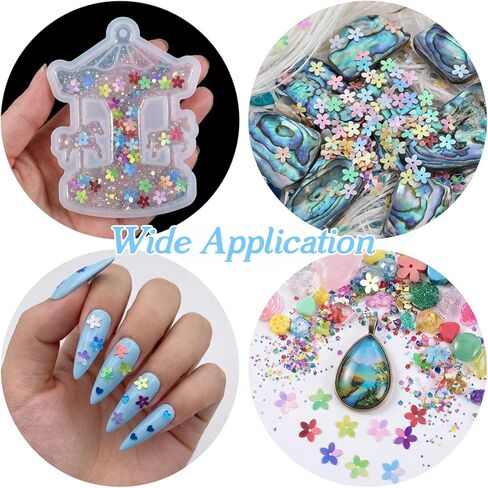 2000PCS Glitter Flower Sequins, 10mm Mix Color Bulk Loose Sequins Bling Confetti for Sewing, Wedding Decoration, Crafting Embellishments, Clothes, Jewelry Making in Kuwait