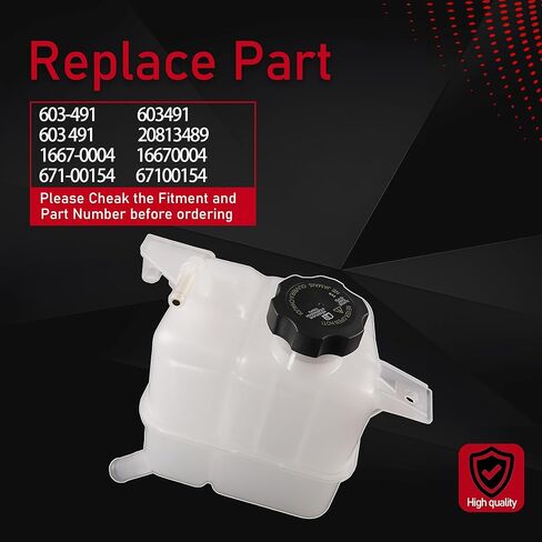 Engine Coolant Reservoir Tank Overflow Reservoir with Cap & Tubing Compatible with 2012-2015 Chevrolet Captiva Sport 2008-2010 Saturn Vue Replace 603-491 603491 603 491 20813489 in Kuwait