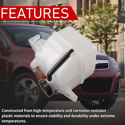 Engine Coolant Reservoir Tank Overflow Reservoir with Cap & Tubing Compatible with 2012-2015 Chevrolet Captiva Sport 2008-2010 Saturn Vue Replace 603-491 603491 603 491 20813489 in Kuwait