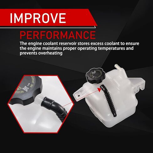 Engine Coolant Reservoir Tank Overflow Reservoir with Cap & Tubing Compatible with 2012-2015 Chevrolet Captiva Sport 2008-2010 Saturn Vue Replace 603-491 603491 603 491 20813489 in Kuwait