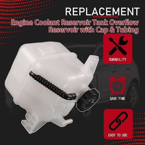 Engine Coolant Reservoir Tank Overflow Reservoir with Cap & Tubing Compatible with 2012-2015 Chevrolet Captiva Sport 2008-2010 Saturn Vue Replace 603-491 603491 603 491 20813489 in Kuwait
