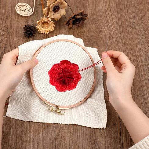 2 Pack 7 Inch Wood Embroidery Hoop, Cross Stitch Supplies, Cross Stitch Hoops Ring, Beech Wooden Embroidery Frames for Art Craft Sewing, DIY Decoration in Kuwait