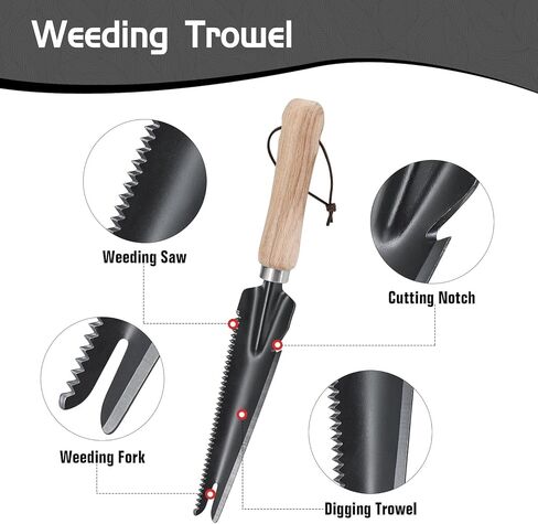 3-Pack Hand Weed Puller Tool, Stainless Steel Garden Trowel with Wooden Handle,L-Shaped Crevice Weeder,Curved-Tip Weed Tool for Effectively Pulling Out Weeds and Their Roots in Saudi Arabia