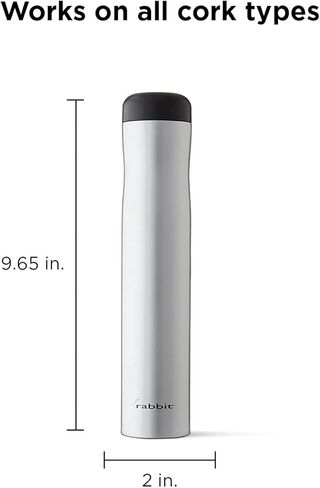 Rabbit Automatic Electric Corkscrew - Hands-Free Wine Opener with Integrated Foil Cutter, Rechargeable Cordless Electric Bottle Opener for All Cork Types - Barware Essential & Kitchen Tools in Saudi Arabia