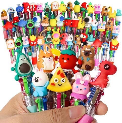 60 Pcs Multicolor Pen Delightful Multi Color Pen Gifts, 4-in-1 Pens Bulk Ballpoint Pens Fidget Pen for Party Favors & Birthday in Saudi Arabia