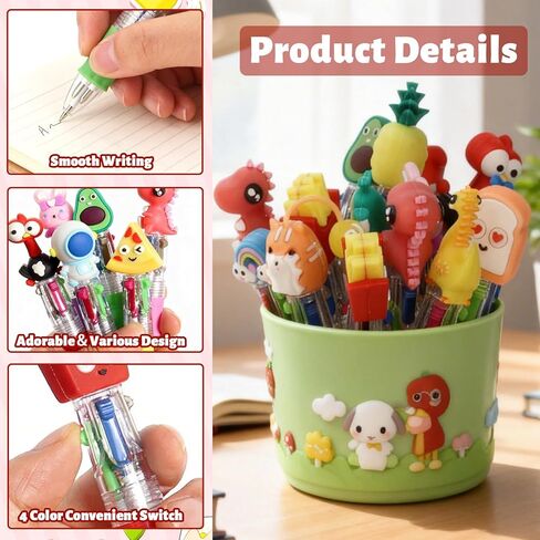 60 Pcs Multicolor Pen Delightful Multi Color Pen Gifts, 4-in-1 Pens Bulk Ballpoint Pens Fidget Pen for Party Favors & Birthday in Saudi Arabia