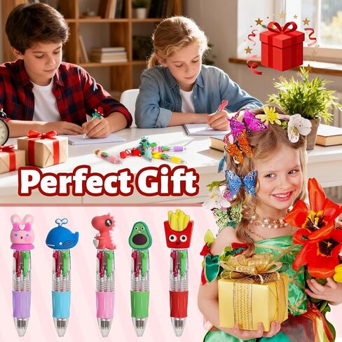 60 Pcs Multicolor Pen Delightful Multi Color Pen Gifts, 4-in-1 Pens Bulk Ballpoint Pens Fidget Pen for Party Favors & Birthday in Saudi Arabia