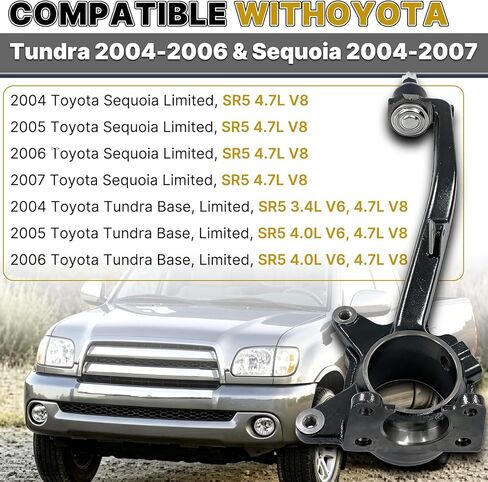 43201-34030 محور دوران مفصل التوجيه الأمامي الأيمن جانب الركاب متوافق مع Toyota Tundra 2004-2006 / Sequoia 2004-2007، يستبدل 4320134030، 43201 34030 in Kuwait