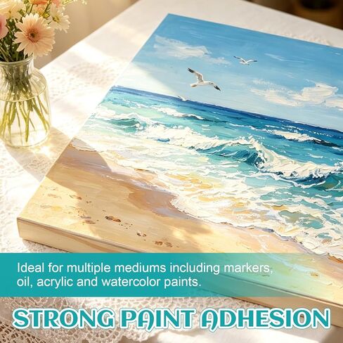ESRICH 8x8 Inch Wood Panels, 2 Pack Square Craft Wood Canvas Boards, Blank Unfinished Wooden Art Board for DIY Art Creations Such as Painting, Acrylic Pouring, Resin, Burning, Collage, etc. in Kuwait