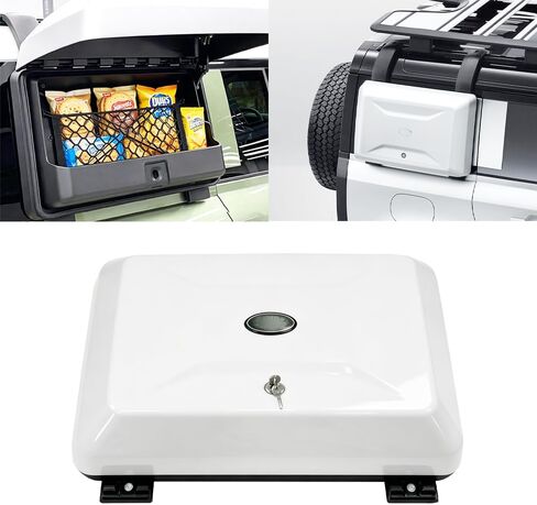 Exterior Side Mounted Gear Carrier Toolbox Storage Box with Lock fits for 2020-2025 Land Rover Defender 90 110 130 Side Storage Box, Fuji White in Saudi Arabia