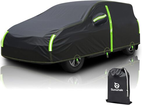 Hatchback Car Cover for Waterproof All Weather Outdoor Car Cover Sun Rain Protection with Zipper Door, Universal Fit Benz SLC, Citroën, Honda,Ford,Renault,Hatchback Up to 163 Inch in Saudi Arabia