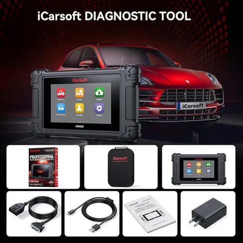 أداة تشخيص ثنائية الاتجاه iCarsoft POR V4.0 لبورشه، جميع الاختبارات النشطة الكاملة للنظام، 27 خدمة، ماسح ضوئي obd2 لبورشه، قارئ الكود، VIN التلقائي in Kuwait