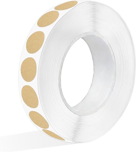 2100 PCS 1/2" Kraft Dot Stickers Round Circle Kraft Labels Round Dot Stickers for Toddlers, Classroom, Office, Home in Saudi Arabia