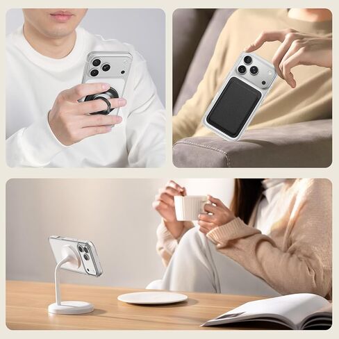 SYNCWIRE for MagSafe Sticker, 3 Pack Metal Ring for Phone Case, Compatible with MagSafe Ring, Work with Wireless Charging, Magnetic Conversion Kit for iPhone 15/14/13/12/11, Galaxy S23/S22 and More in Saudi Arabia