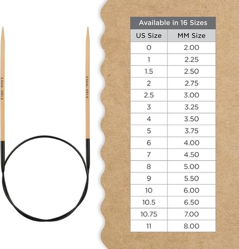 Knitter’s Pride Bamboo Luxe Fixed Circular Needles 16"" (40cm) – US Size 1.5 (2.5mm) in Kuwait