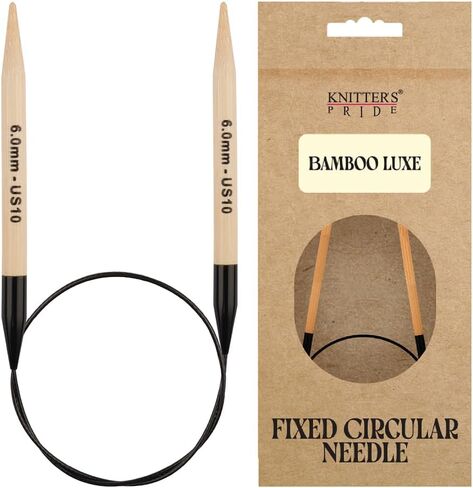 Knitter’s Pride Bamboo Luxe Fixed Circular Needles 16"" (40cm) – US Size 1.5 (2.5mm) in Kuwait