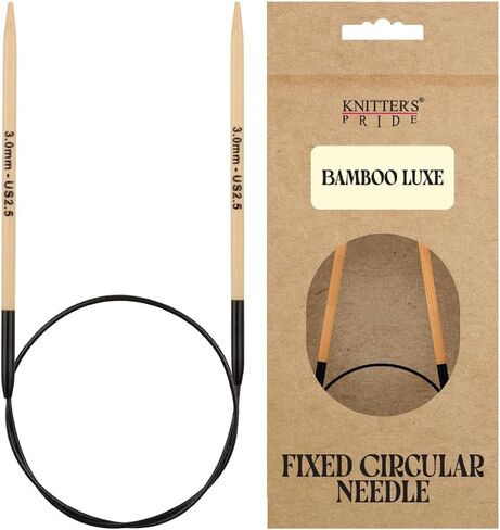 Knitter’s Pride Bamboo Luxe Fixed Circular Needles 16"" (40cm) – US Size 1.5 (2.5mm) in Kuwait