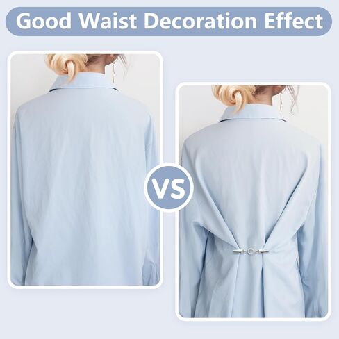 4 Pcs Waist Cincher & Shirt Clip Vintage Shirt Dress Clips Back Cinch Sweater Shawl Clips Cardigan Brooches in Saudi Arabia